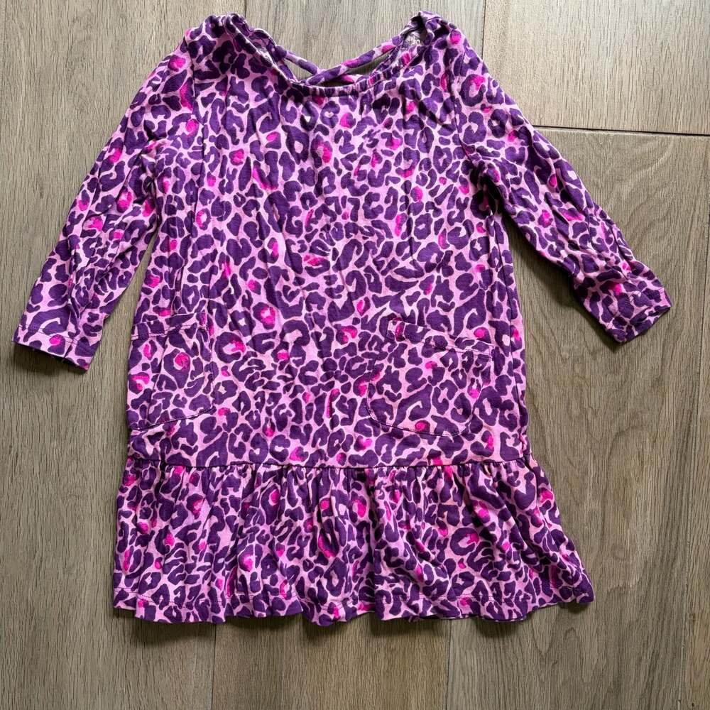 Lilly Pulitzer Girls Jena Dress My Favorite Spot Purple Leopard Size XS